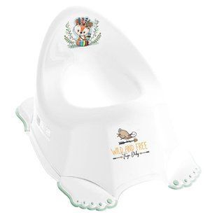 Горшок с антискользящим покрытием Tega WILD & FREE Anti-slip potty LITTLE FOX DZ-001-103-LISEK-Z white / green (белый / зеленый) 681304 фото