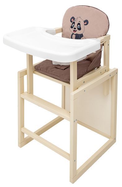 Стульчик-трансформер Babyroom Пеппи-260 слоновая кость капучино / шоколад (панда) 1000680984 фото