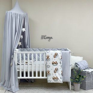 Комплект постільної білизни для новонародженого Baby Mix Тедді сірий 0291128 фото