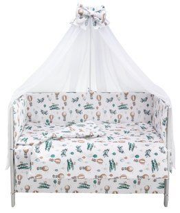 Детская постель Babyroom Gold RG-08 белый (самолеты, воздушные шары) 681904 фото
