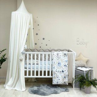 Комплект постільної білизни для новонародженого Baby Mix Залізна дорога сірий 0291176 фото