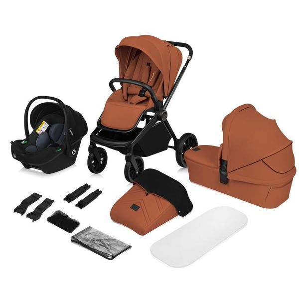 Универсальная коляска 3 в 1 Lionelo MIKA PLUS 3IN1 BROWN RUST 91046845 фото