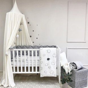 Комплект постільної білизни для новонародженого Baby Mix Овечки, колір білий 0291383 фото
