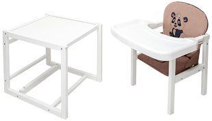 Стульчик-трансформер Babyroom Пеппи-240 белый капучино / шоколад (панда) 1000681005 фото