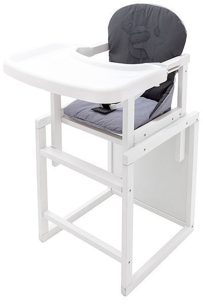 Стульчик-трансформер Babyroom Винни-240 белый графит / серый (мишка и звезда) 1000680580 фото