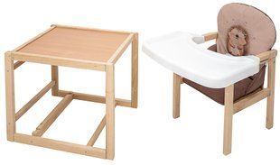 Стульчик-трансформер Babyroom Пеппи-230 eko капучино/шоколад (ежик, сердца) 1000680993 фото