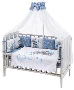 Детская постель Babyroom Bortiki Print-08 синий (мишки) 681017 фото