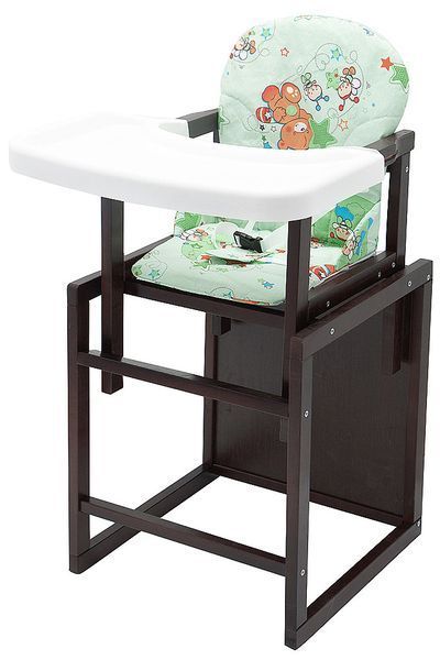 Стульчик-трансформер Babyroom Пони-220 тонированный зелёный (мишки и пчелки) 1000625386 фото