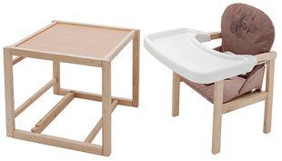 Стульчик-трансформер Babyroom Винни-230 eko шоколад / капучино (мишка с будильником) 1000680569 фото