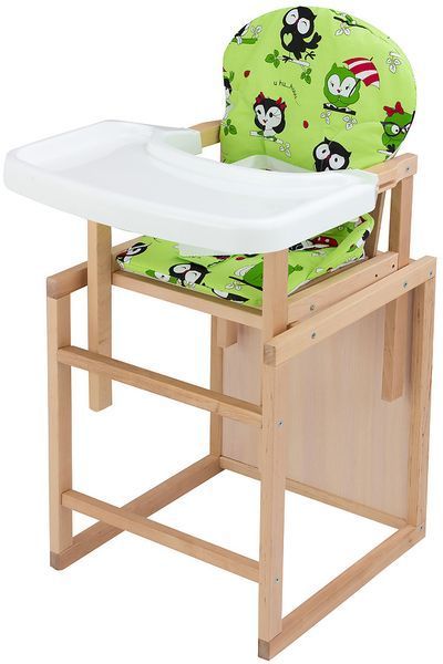 Стульчик-трансформер Babyroom Пони-230 eko зелёный (совы) 1000625502 фото