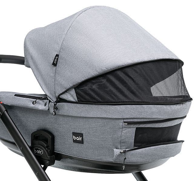Коляска 2 в 1 для двойни Bair Kiwi DUO Soft BKP-218 серый 681104 фото