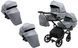 Коляска 2 в 1 для двойни Bair Kiwi DUO Soft BKP-218 серый 681104 фото 1