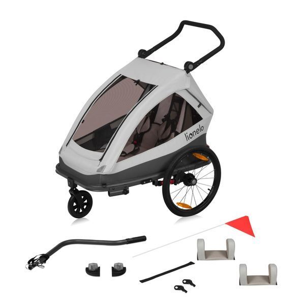 Велосипедный прицеп с функцией коляски Lionelo CAMA GREY STONE 86221063 фото