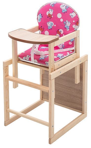 Стульчик-трансформер Наталка Зайчик-01 эконом розовый (peppa pig) 1000681046 фото
