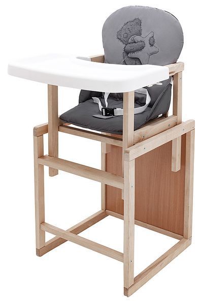 Стульчик-трансформер Babyroom Винни-230 eko серый / графит (мишка и звезда) 1000626046 фото