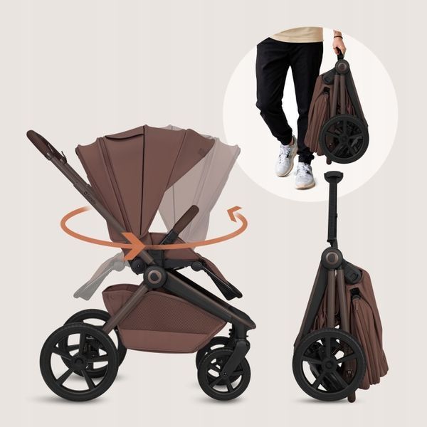 Универсальная коляска 2 в 1 Lionelo FREYA 2IN1 BROWN CHOCOLATE 130757167 фото