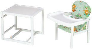 Стульчик-трансформер Babyroom Пони-240 белый зелёный (мишки и пчелки) 1000624740 фото
