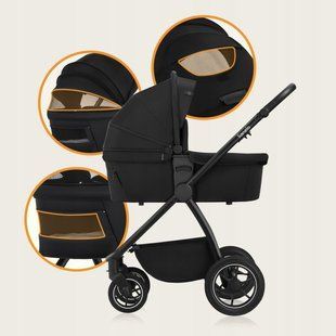 Универсальная коляска 2 в 1 Lionelo MERIL 2IN1 BLACK ONYX 107309758 фото