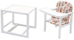 Стульчик-трансформер Babyroom Пони-240 белый бежевый (зайчики) 1000625376 фото