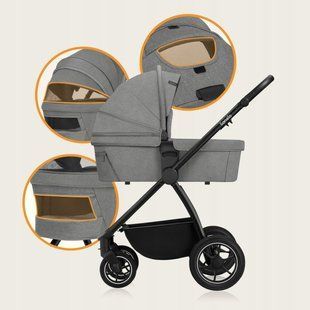 Универсальная коляска 2 в 1 Lionelo MERIL 2IN1 GREY STONE 107323634 фото