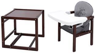 Стульчик-трансформер Babyroom Винни-220 тонированный серый / графит (мишка с будильником) 1000626029 фото
