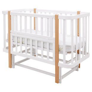 Ліжко Babyroom Місяць LU-2 маятник білий / натуральний 681892 фото
