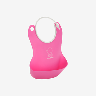 Силіконовий фартух для годування рожевого кольору Babyhood BH-401P BH-401P фото