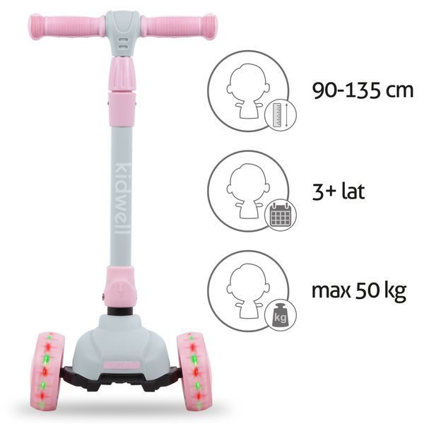 Самокат Kidwell Jax gray/pink KJGP фото