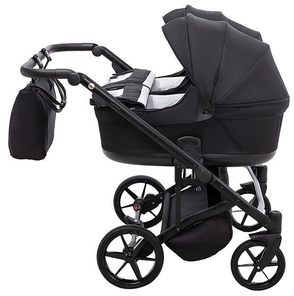 Коляска 2 в 1 для двойни Adamex Leo Duo Tip TK-53 черный 681139 фото