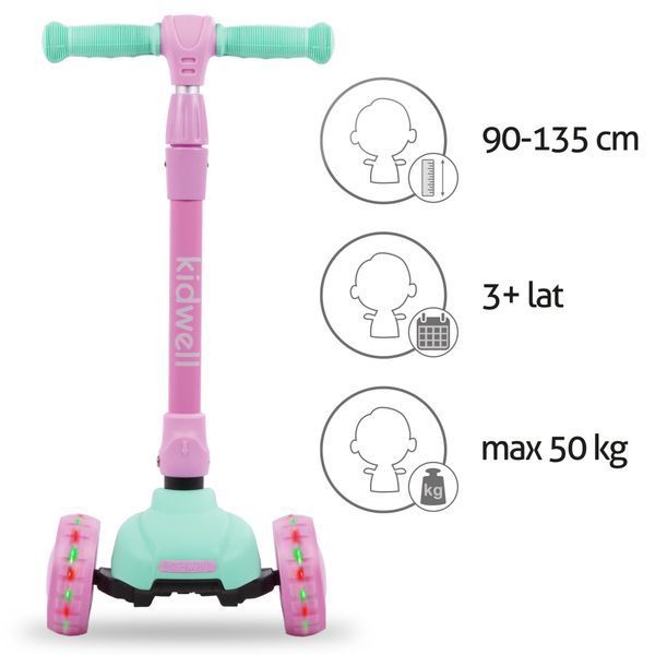 Самокат Kidwell Jax mint/pink KJMP фото