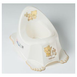 Горшок с антискользящим покрытием Tega TEDDY BEAR Anti slip potty MS-013-118 white pearl (белый) 681406 фото