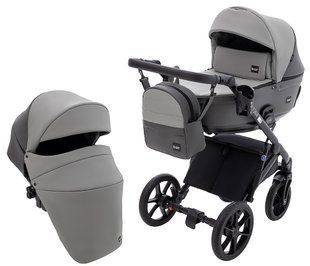 Коляска 2 в 1 Bair Kiwi Plus ECO BKP-21/15 серый / графит 680900 фото