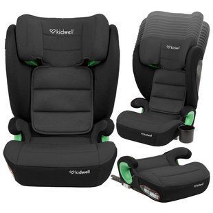 Дитяче автокрісло Kidwell Weston I-Size ISOFIX 100-150см (15-36кг) grey black KWGB фото