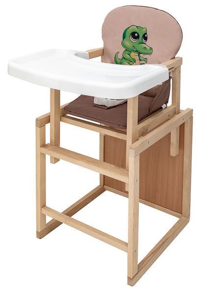 Стульчик-трансформер Babyroom Пеппи-230 eko капучино/шоколад (крокодил) 1000680994 фото