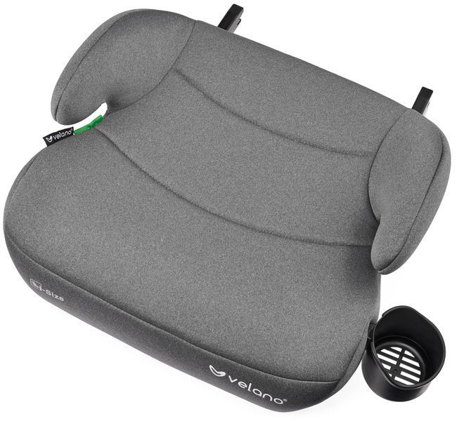 Бустер VELANO Primo i-Size 125&ndash;150 см, ISOFIX + підстаканник, grey 48143 фото