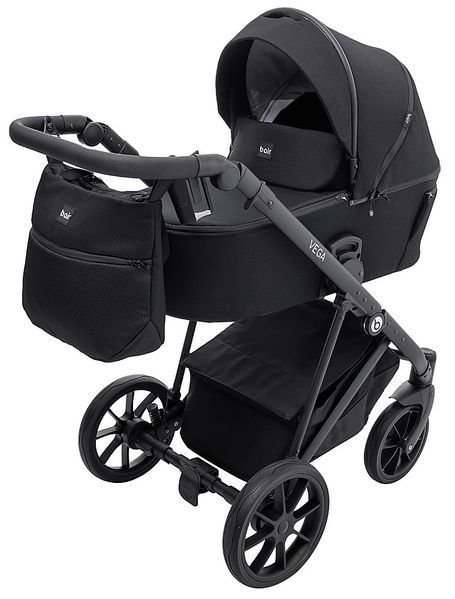 Коляска 2 в 1 Bair Vega Soft VS-05 black черный 681061 фото