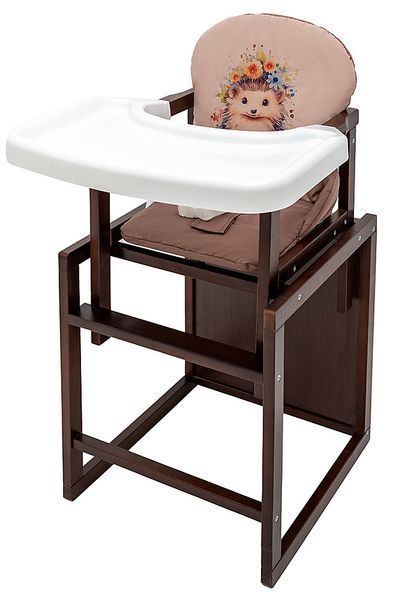 Стульчик-трансформер Babyroom Пеппи тонированный капучино / шоколад (ежик, цветы) 1000681106 фото