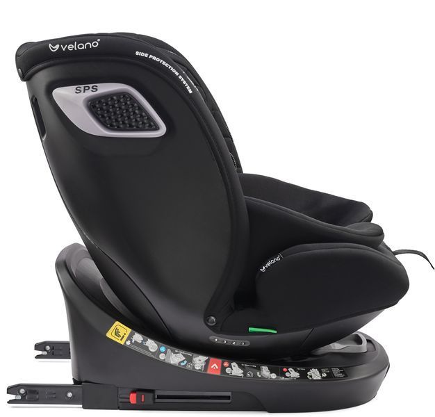 Автокрісло VELANO Vento 360&deg; i-Size 40&ndash;150 см, ISOFIX + опорна нога, black 48417 фото