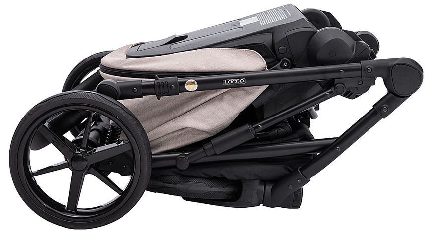 Коляска 2 в 1 Adamex Locco Tip TK-20 бежевый 681064 фото